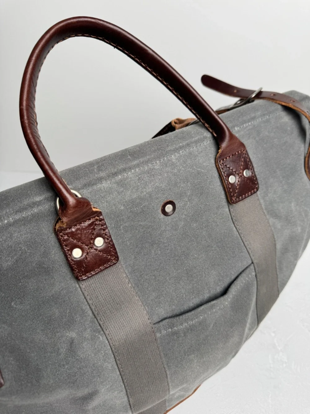 BILLYKIRK Waxed Canvas & Leather Weekender Bag